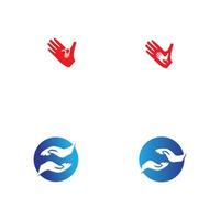 handvård logotyp mall vektor design