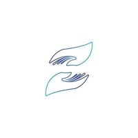 Handpflege-Logo-Vorlagen-Vektor-Design vektor