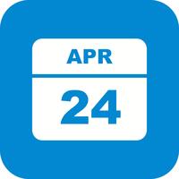 24. April Datum an einem Tagkalender