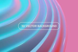 3D vågiga former trendiga moderna bakgrund vektor illustration mall design