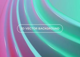 3D-Wellenformen trendiges modernes Hintergrundvektor-Illustrations-Schablonendesign vektor