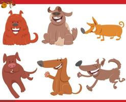 tecknade hundar och valpar komiska karaktärer vektor