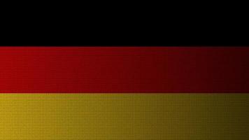 Tysklands nationella flagga. de tyska trefärgade banden. nationalflagga tapeter med vågmönster, prickig och skugga gradient stil. vektor