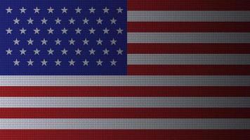 USA:s nationella flagga. amerikanska flaggan. stickat tyg texturerat bild vektor med gradient stil. stjärnspäckad banner
