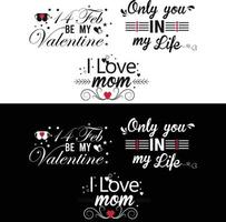 Liebeszitate für das Valentinstagsdesign vektor