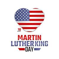 Vektorgrafik von Martin Luther King Day gut für Martin Luther King Day Feier. flaches Design. Flyer design.flache Abbildung. vektor