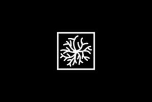 Quadratwurzelbaum Natur Umwelt Logo Design Vektor