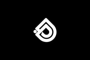 initial bokstav jd jj dd dp pd logotyp design vektor