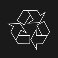 återvinna symbol. triangulär återvinningsikon. vektor