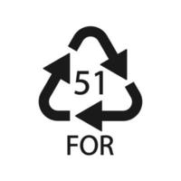 Biomaterial-Recycling-Code 51 für. Vektor-Illustration vektor