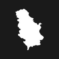 karta över Serbien på svart bakgrund vektor