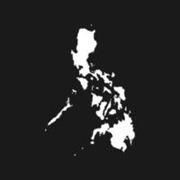 Karte der philippinischen Inseln auf schwarzem Hintergrund vektor