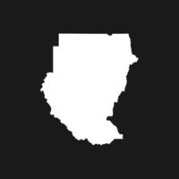 Karte des Sudan auf schwarzem Hintergrund vektor
