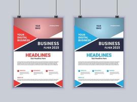 kreatives Business-Flyer-Design. modernes Layout-Design. Vektor-Design-Vorlage. 2-seitiges Flyerdesign vektor