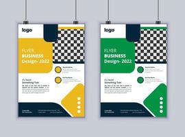 kreativa företag flygblad design. modern layoutdesign. vektor formgivningsmall. 2-sidig flyer design