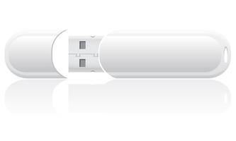 weiße leere USB-Flash-Vektor-Illustration vektor