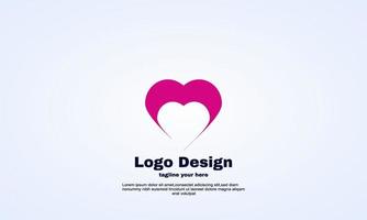 Illustrator liebe süßen Logo-Design-Vektor vektor