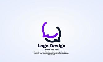 Illustrator kreatives Bubble-Chat-Konzept Logo-Design abstrakt vektor