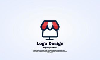 vektor online shop logotyp design abstrakt