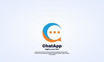 abstrakt chatt kommunikation logotyp vektor illustratör