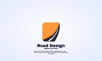 illustratör idé väg rutt logo design vektor koncept abstrakt