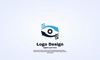 illustratör pil och pixel ikon logotyp designelement vektor