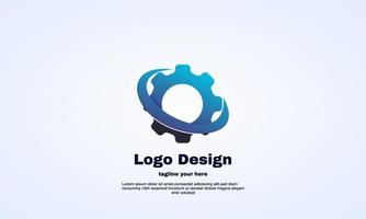 Lager Illustrator buntes Planetengetriebe Logo Zeichen Symbol vektor