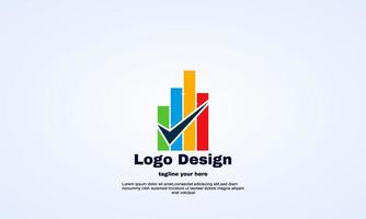 vektor företag kontrollera statistik logotyp formgivningsmall