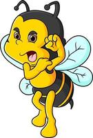 det starkaste biet är redo att slåss och arg vektor