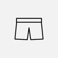 shorts, casual, byx linje ikon, vektor, illustration, logotyp mall. lämplig för många ändamål. vektor