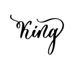 König-Logo-Vorlage. handbeschriftung. T-Shirt-Grafiken. vektor