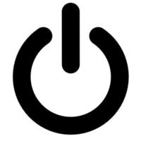 Energiesymbol isoliert auf weißem Hintergrund. Ein-Aus-Button-Vektor-Illustration vektor