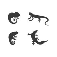 Tiervektor Eidechse Salamander Gecko Krokodil und Reptilien Design Logo vektor