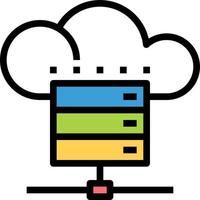 Cloud-Hosting-Symbolvektor. vektor