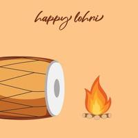 illustration bakgrund glad lohri vektor