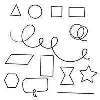 handritad doodle form element illustration ikonen isolerade vektor