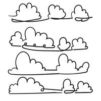 doodle moln illustration vektor med handritad stil