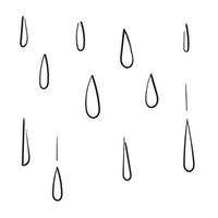 handritad vattendroppe ikon designmall doodle vektor