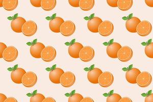 Hand gezeichnetes nahtloses Musterdesign der orange Frucht