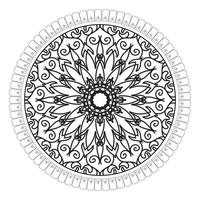 kreisförmiges Muster in Form von Mandala mit Blume für Henna-Mandala-Tattoo-Dekoration vektor