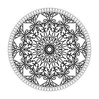 kreisförmiges Muster in Form von Mandala mit Blume für Henna-Mandala-Tattoo-Dekoration vektor