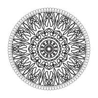 kreisförmiges Muster in Form von Mandala mit Blume für Henna-Mandala-Tattoo-Dekoration vektor