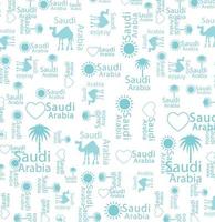 jag älskar Saudiarabien ord i vit bakgrund. redigerbar vektorillustration. vektor