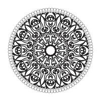 kreisförmiges Muster in Form von Mandala mit Blume für Henna-Mandala-Tattoo-Dekoration vektor