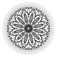 kreisförmiges Muster in Form von Mandala mit Blume für Henna-Mandala-Tattoo-Dekoration vektor