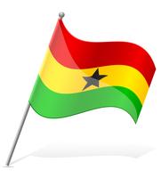 Flagge von Ghana-Vektorillustration vektor