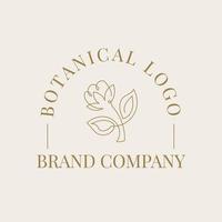 botanisk florist en rad logotyp illustration vektor