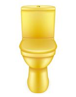 gyllene toalettskål vektor illustration