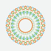 Hindu-Mandala. dekoratives rundes Ornament. isoliert auf weißem Hintergrund. arabische, indische, osmanische Motive. für Karten, Einladungen, T-Shirts. Vektor-Farbabbildung. vektor