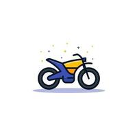 offroad cykel, motorcykel vektor illustration, platt stil